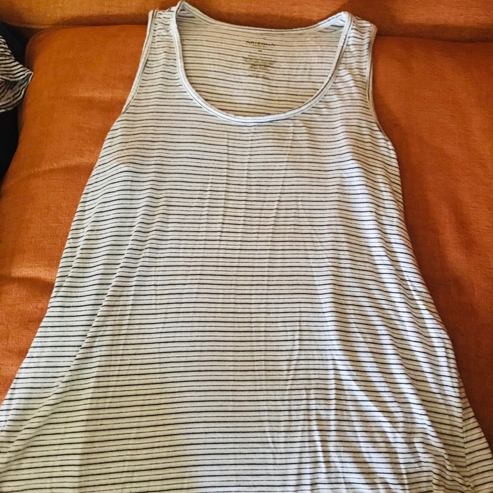 Black and White Striped Tank Top